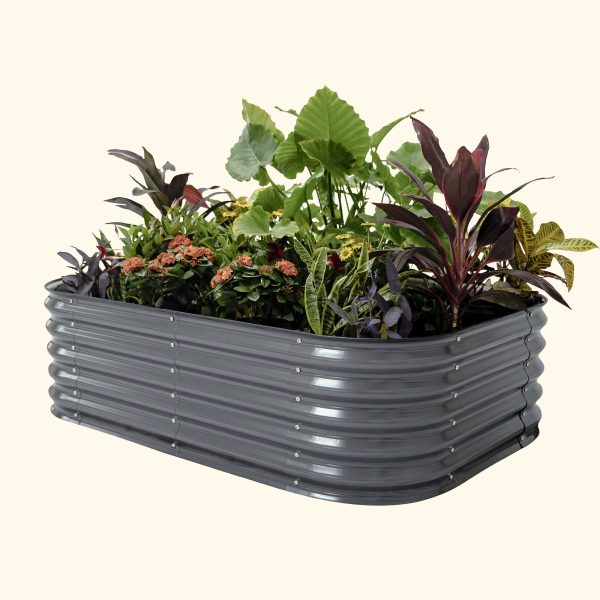 17" Tall 6 In 1 Medium Modular Metal Raised Garden Bed Kit - Image 12