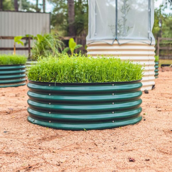 17" Tall 42" Wide Round Metal Raised Garden Bed Kit - Image 5