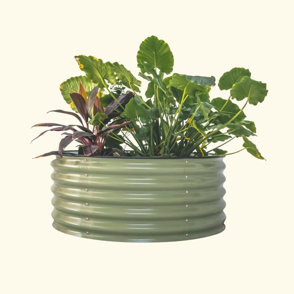17" Tall 42" Wide Round Metal Raised Garden Bed Kit - Image 11