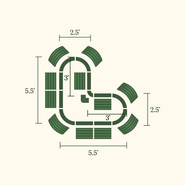 17" Tall L-Shaped Raised Garden Bed Kit - Standard Size - Image 13
