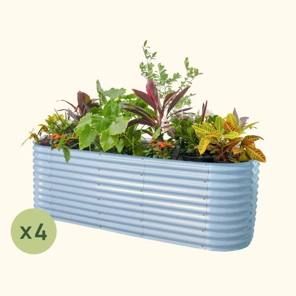 4-Pack 32" Extra Tall 10 In 1 Jumbo Modular Metal Raised Garden Bed Kit - Image 3