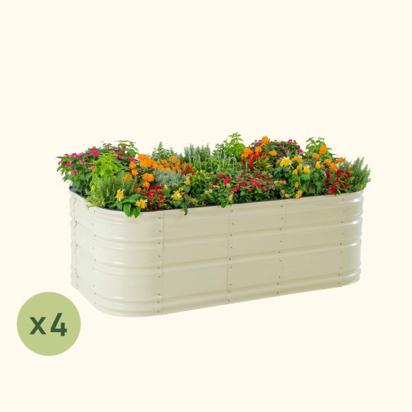 4-Pack 32" Tall 10 In 1 Jumbo Novel Modular Metal Raised Garden Bed Kit - Image 3