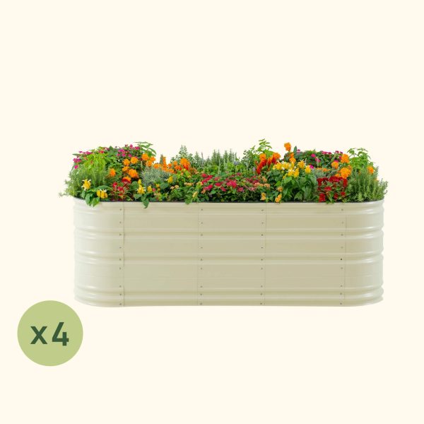 4-Pack 32" Tall 10 In 1 Jumbo Novel Modular Metal Raised Garden Bed Kit - Image 4