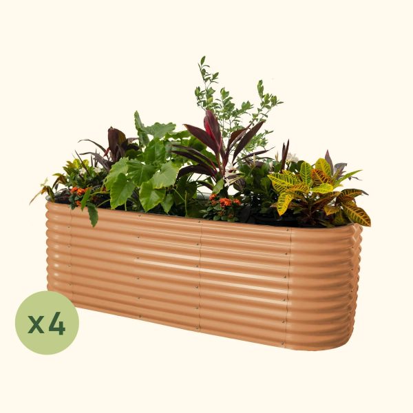 4-Pack 32" Extra Tall 10 In 1 Jumbo Modular Metal Raised Garden Bed Kit - Image 2