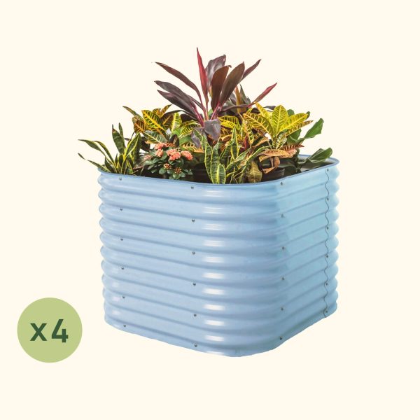 4-Pack 32" Extra Tall 4 In 1 Small Modular Metal Raised Garden Bed Kit