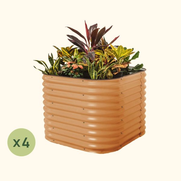 4-Pack 32" Extra Tall 4 In 1 Small Modular Metal Raised Garden Bed Kit - Image 2