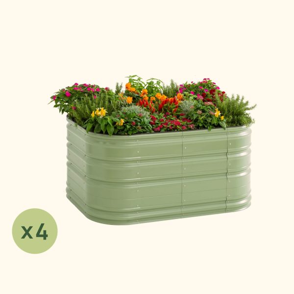 4-Pack 32" Tall 6 In 1 Medium Novel Modular Metal Raised Garden Bed Kit - Image 2