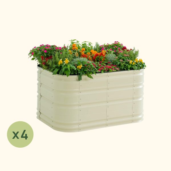 4-Pack 32" Tall 6 In 1 Medium Novel Modular Metal Raised Garden Bed Kit - Image 4