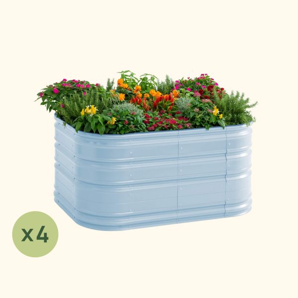 4-Pack 32" Tall 6 In 1 Medium Novel Modular Metal Raised Garden Bed Kit - Image 6