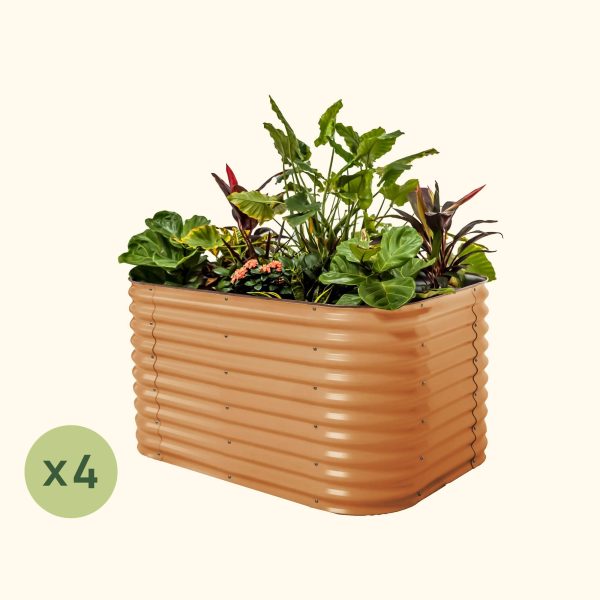 4-Pack 32" Extra Tall 6 In 1 Medium Modular Metal Raised Garden Bed Kit - Image 6