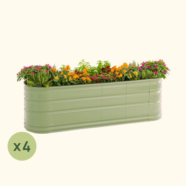 4-Pack 32" Tall 9 In 1 Large Novel Modular Metal Raised Garden Bed Kit - Image 2