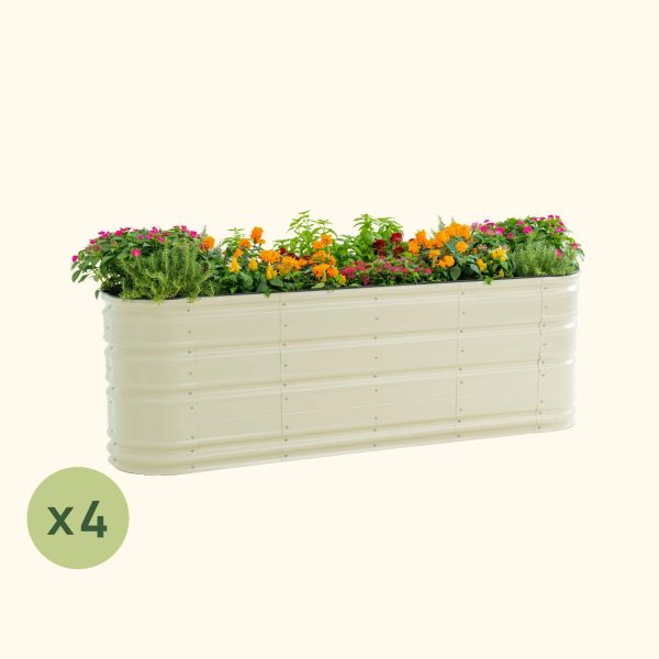 4-Pack 32" Tall 9 In 1 Large Novel Modular Metal Raised Garden Bed Kit - Image 4