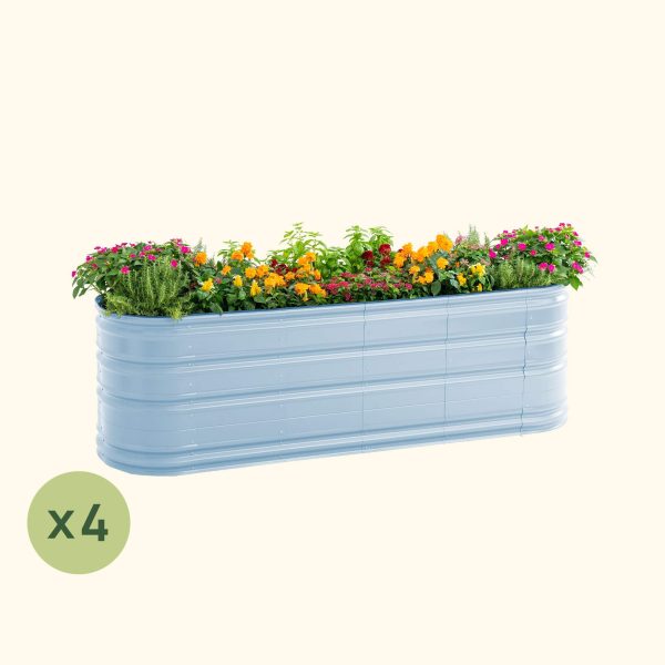 4-Pack 32" Tall 9 In 1 Large Novel Modular Metal Raised Garden Bed Kit - Image 6