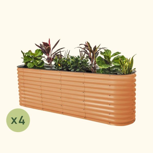 4-Pack 32" Extra Tall 9 In 1 Large Modular Metal Raised Garden Bed Kit - Image 3