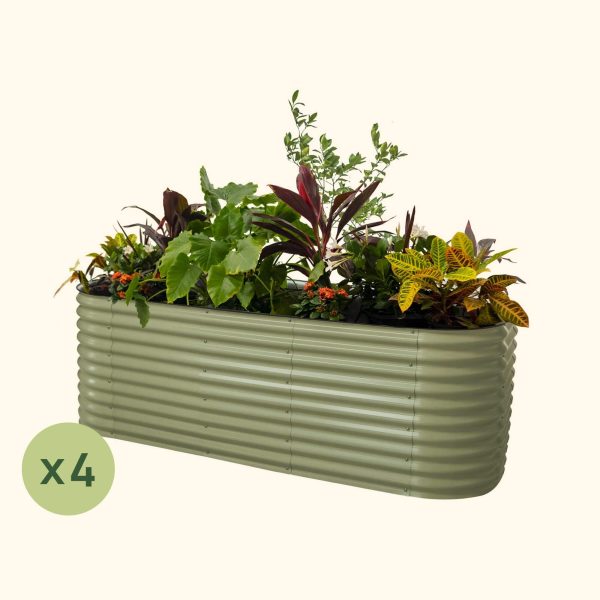 4-Pack 32" Extra Tall 10 In 1 Jumbo Modular Metal Raised Garden Bed Kit - Image 4