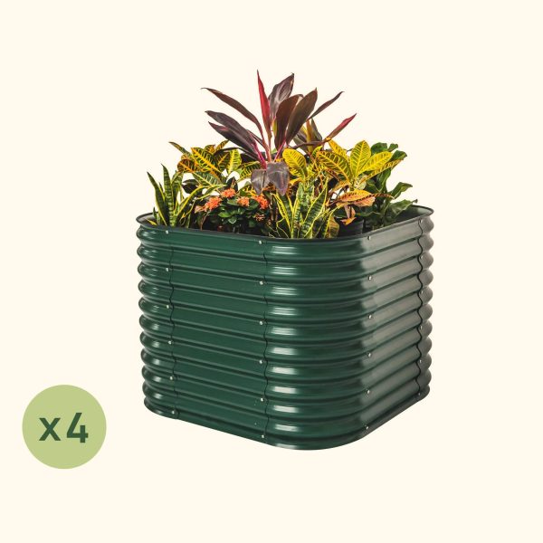4-Pack 32" Extra Tall 4 In 1 Small Modular Metal Raised Garden Bed Kit - Image 3