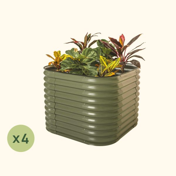 4-Pack 32" Extra Tall 4 In 1 Small Modular Metal Raised Garden Bed Kit - Image 5