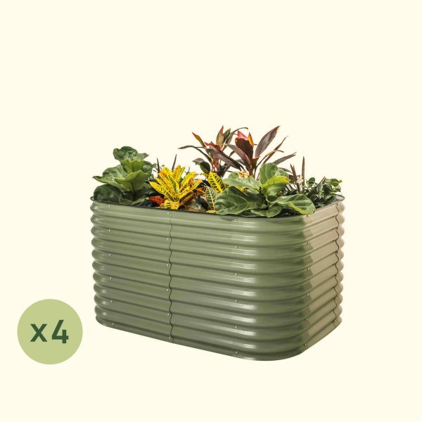4-Pack 32" Extra Tall 6 In 1 Medium Modular Metal Raised Garden Bed Kit - Image 2