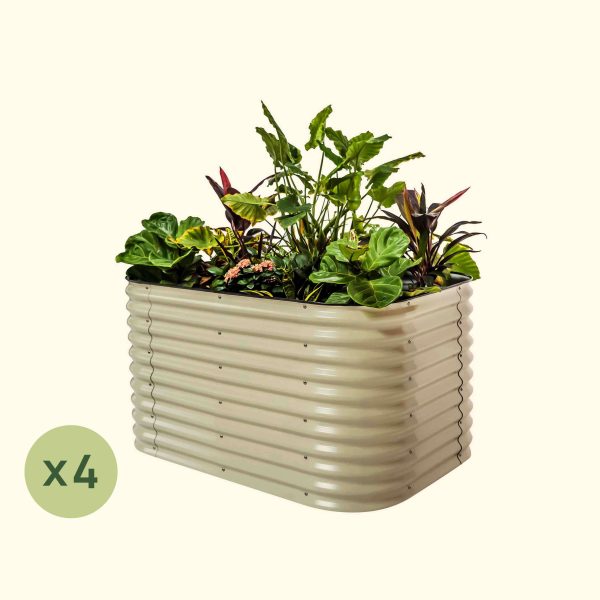 4-Pack 32" Extra Tall 6 In 1 Medium Modular Metal Raised Garden Bed Kit - Image 3
