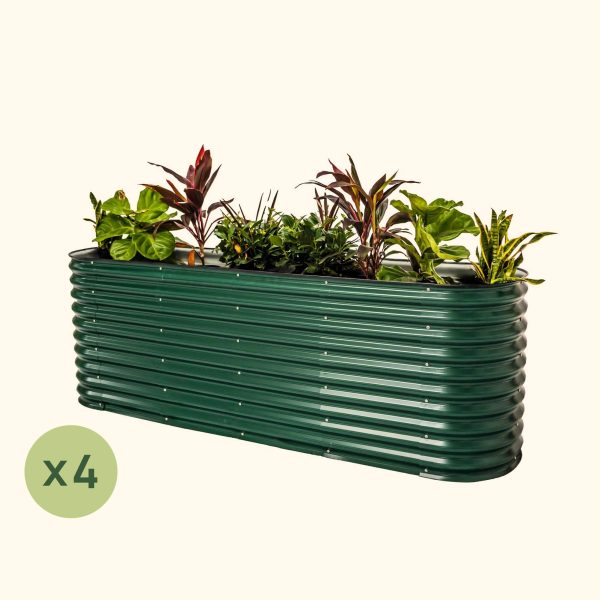4-Pack 32" Extra Tall 9 In 1 Large Modular Metal Raised Garden Bed Kit - Image 4