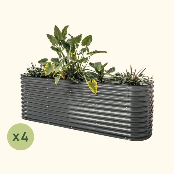 4-Pack 32" Extra Tall 9 In 1 Large Modular Metal Raised Garden Bed Kit - Image 5