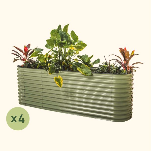 4-Pack 32" Extra Tall 9 In 1 Large Modular Metal Raised Garden Bed Kit - Image 6