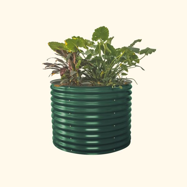 32" Extra Tall 42" Wide Round Metal Raised Garden Bed Kit - Image 9